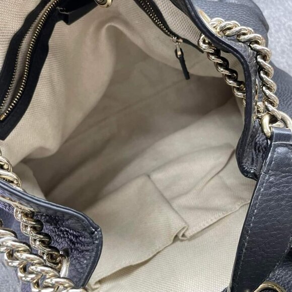 100% Authentic Gucci GG Soho on Chain Shoulder Bag - Picture 12 of 14